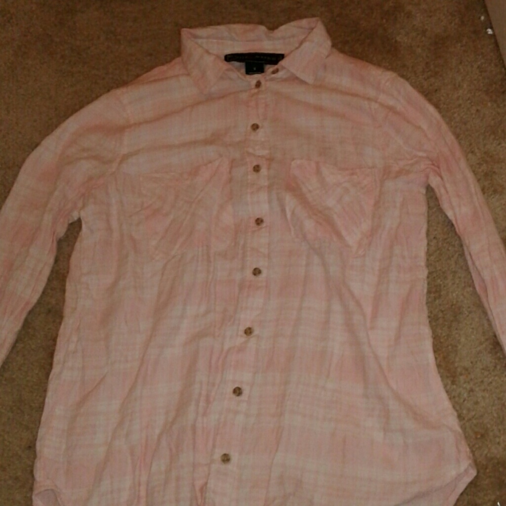 Light pink button up shirt